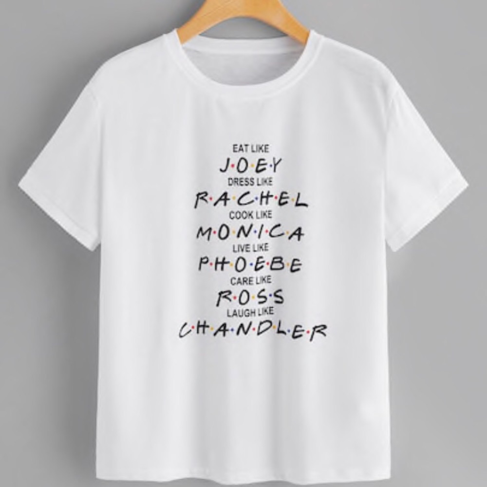 Friends T-Shirt Sz L NWT White